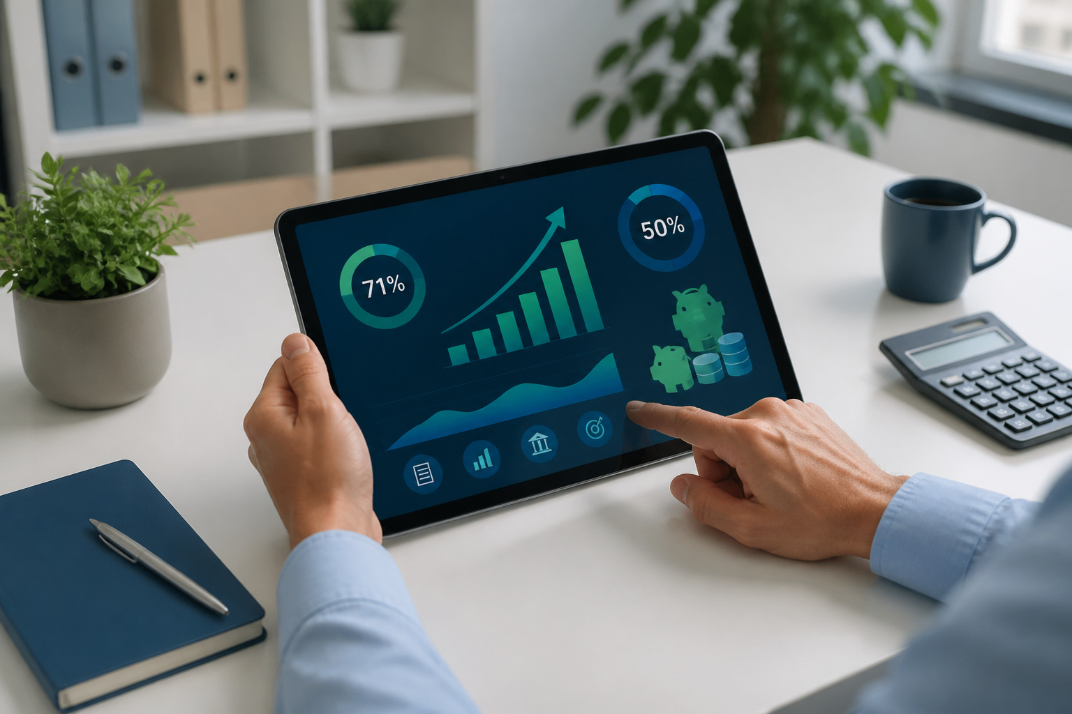 Analyse financiere simplifiee sur tablette